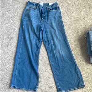 American Eagle Blue Flare Wide Leg Jeans